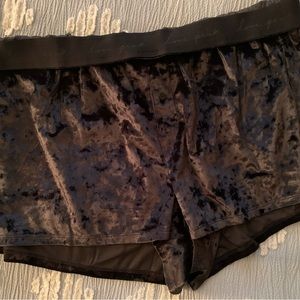 Victoria’s Secret pink black velour pj shorts